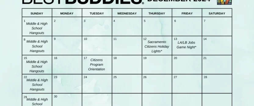 Monthly Events Calendar