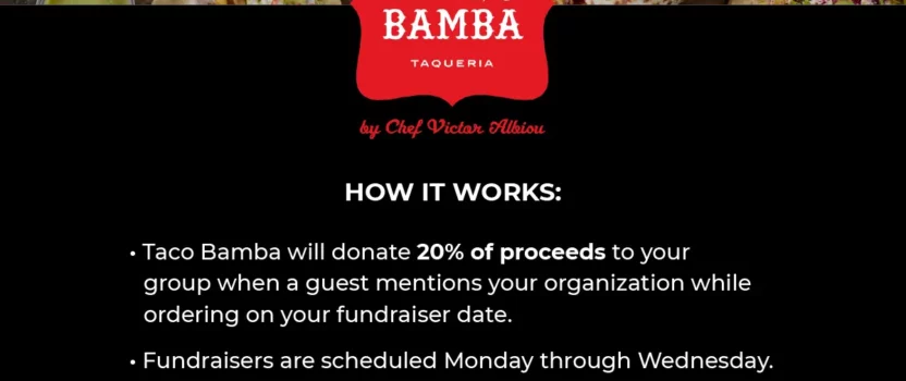 Eat Tacos, Do Good: Giveback Night at Taco Bamba