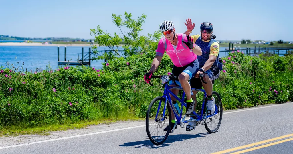 cyclists at event